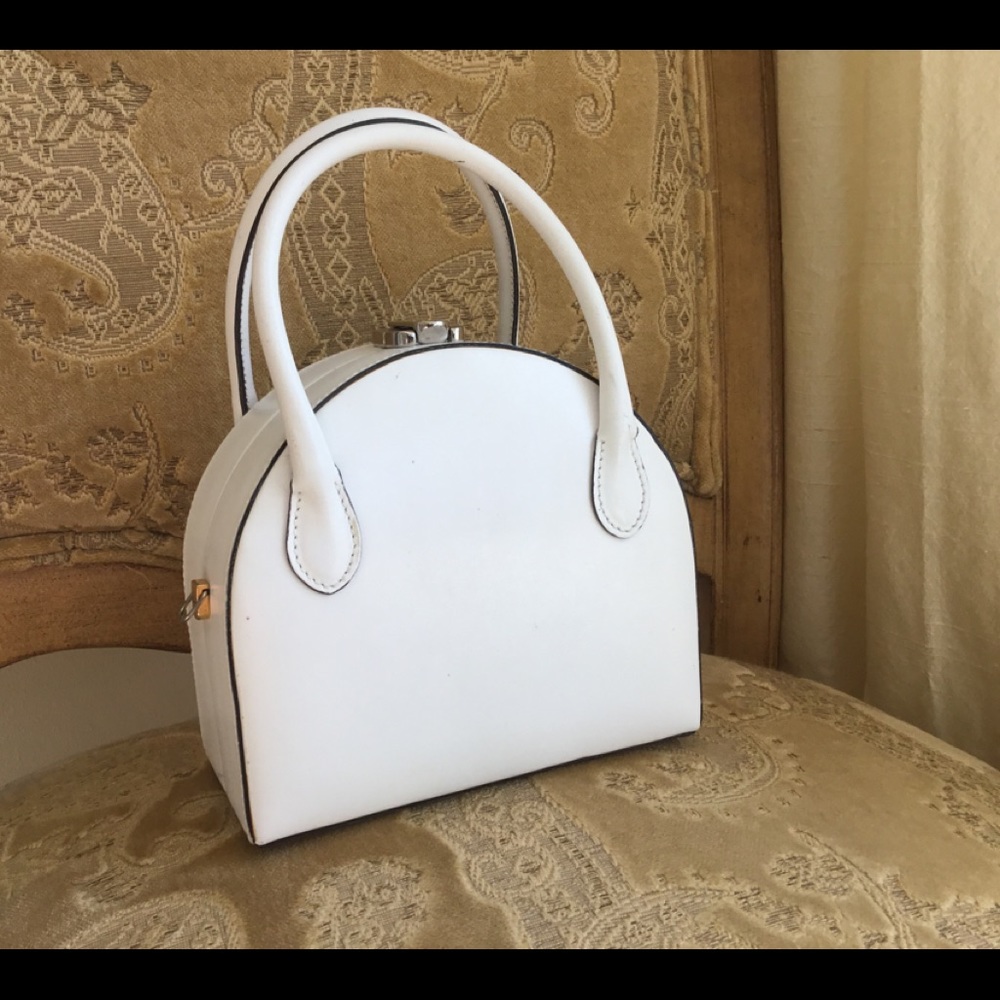 ❌SOLD Authentic Fendi top handle bag satchel white - Picture 1 of 8